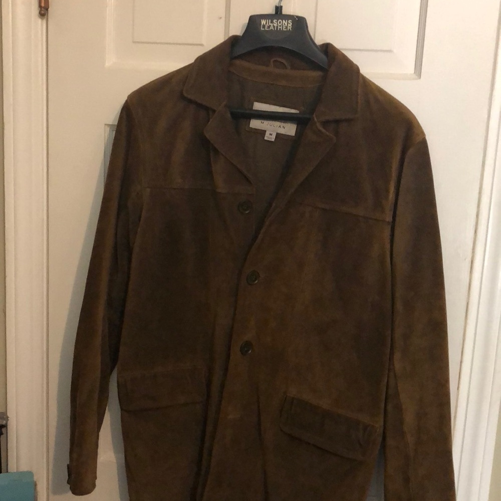 Brown leather jacket